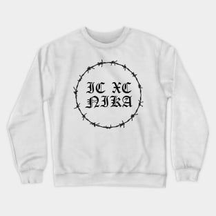 ICXC NIKA Gothic Barbed Wire Hardcore Punk Crewneck Sweatshirt